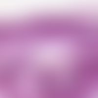 Tinea corporis. PAS staining. Masses of PAS-positive mycelia in the stratum corneum (marked by ar...